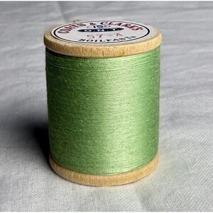 Vintage NEW Coats & Clark's 125 Yards #57-A Dark Nile Green Thread‎ Wooden Spool